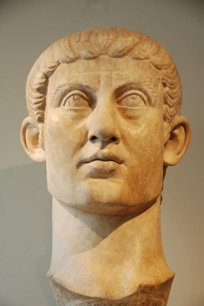Marble head of emperor Constantine 1