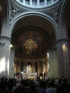 Inside the beautiful Sacre-Coeur
