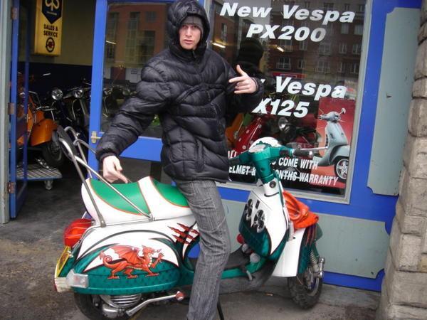 Yeeeeeah - Check out the mean Scooter with Welsh paint and all