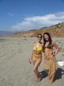 Jimena and Amber lapping up the sun