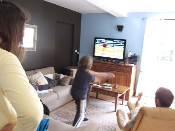 Playing on the wii
