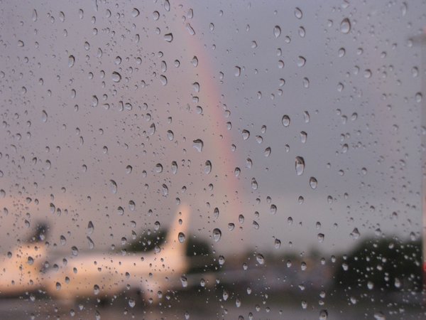 A rainbow before we take off