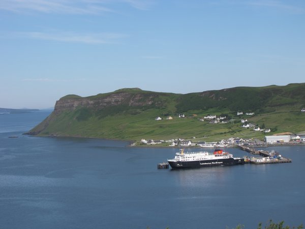 The ferry docking