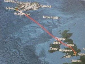 The route to Iceland