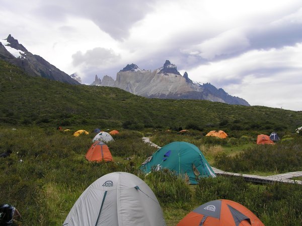 First camp at Lago Pehoe