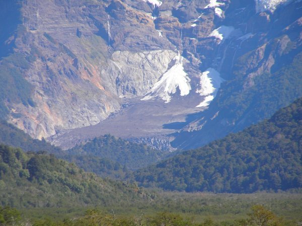 Mount Tronador and black glacier