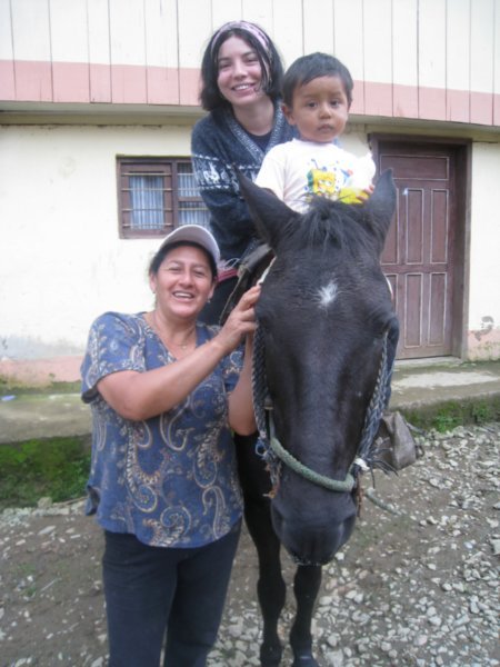 Me Magdalena, Martin and Camilla the horse