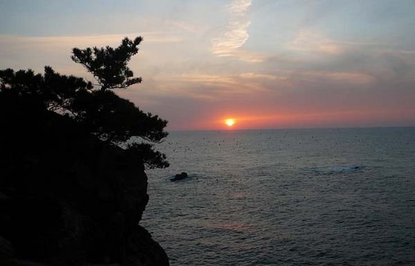 sunset on the coast of Izumo