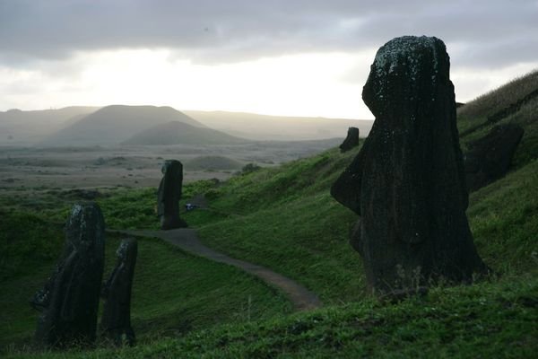moai & distant weather