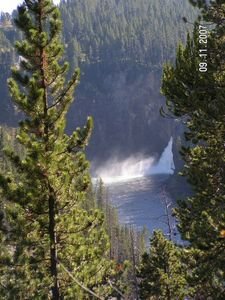 one of several waterfalls in Yellowstone