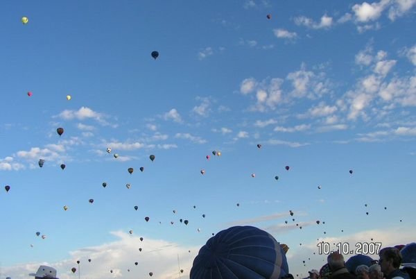 sky is 'littered' with balloons