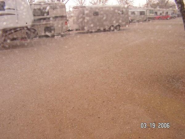 hail coming down at campground