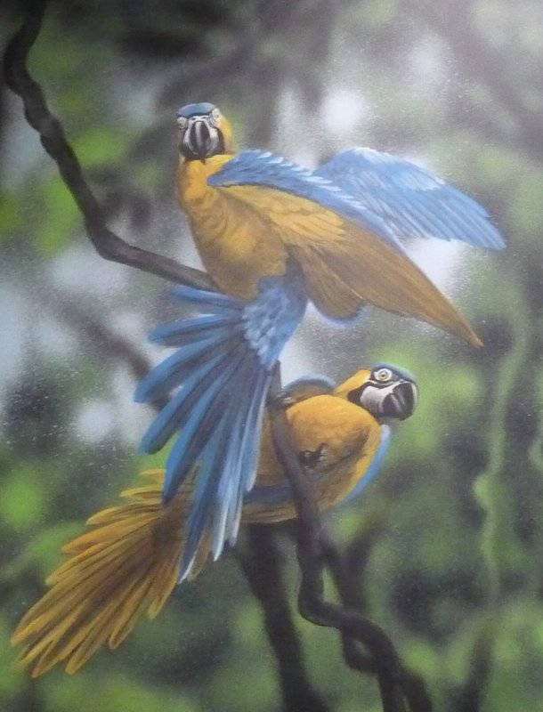 mural inside Rainforest Cafe5