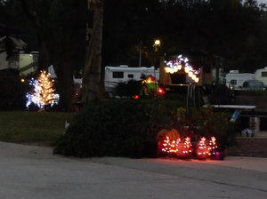 Christmas lights in the RV park