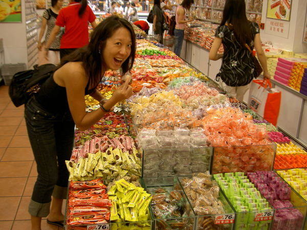 Jen in candy heaven