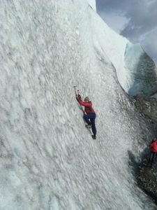 Me ice climbing, dont I make it look easy!