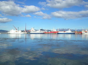 View of Ushuaia port 