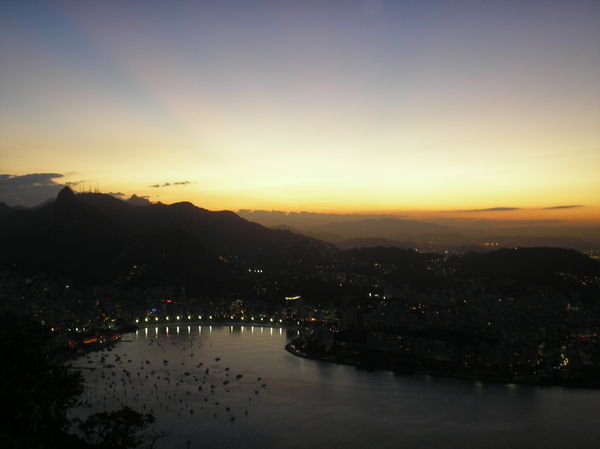 Sun going down over Rio 