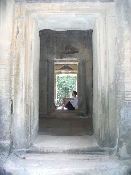Peter in thought in Angkor Wat