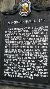 War Memorial Plaque in Manila