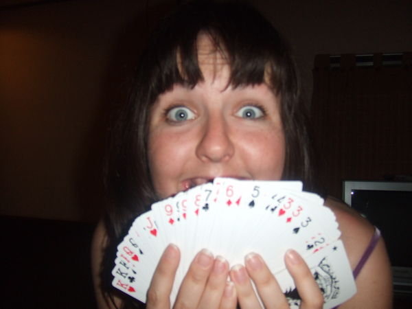 Sarah rigged the game of cards!!!