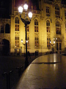 fancy building on markt at night