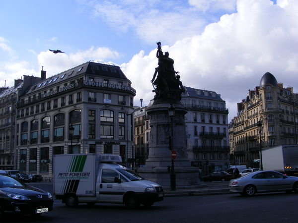 typical street scene in paris