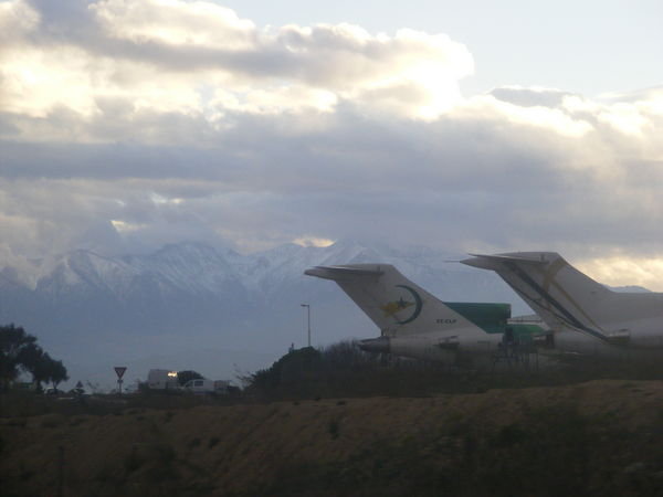 mountains and planes