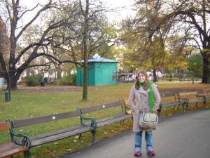 me in a park, blurry