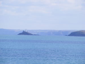 godrevy lighthouse, from a long ways away
