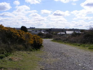 the beginning of our walk to the beach at hayle