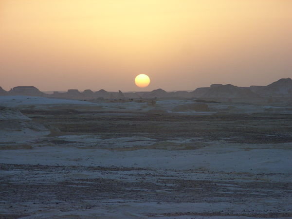 Sunset in the White Desert