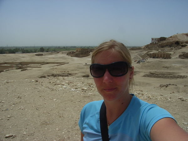 In front of more excavations