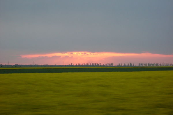 Romanian Sunset from the train