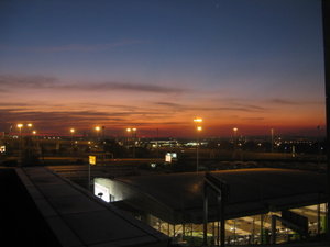 First African sunset at Joburg airport