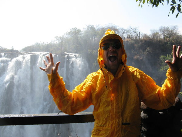 "Yeah, I'm at Victoria Falls!"