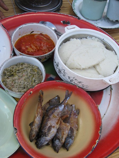 Nshima and fish
