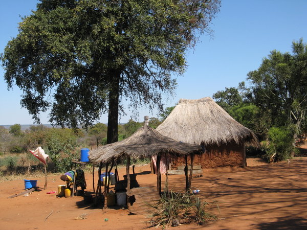 Simonga village huts