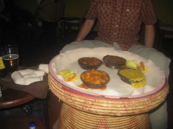 Ethiopian food in Tanzania at "Addis in Dar"