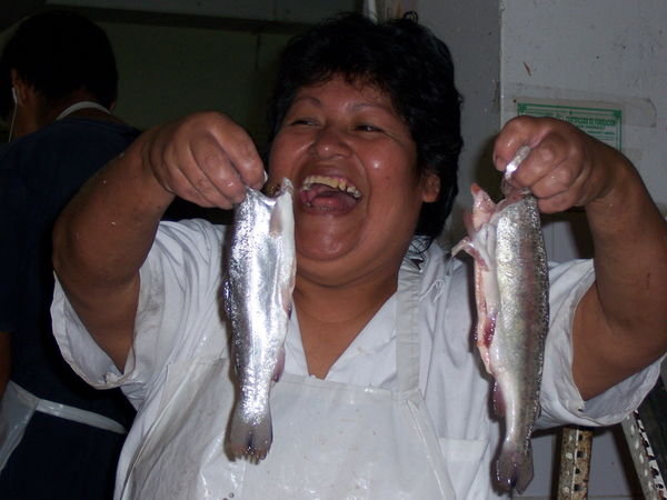 She loves her pescado...