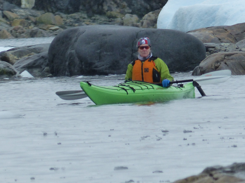 Jan in the kayak