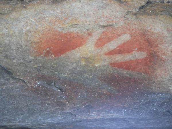Aboriginal hand stencil