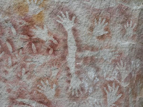 Aboriginal hand stencils