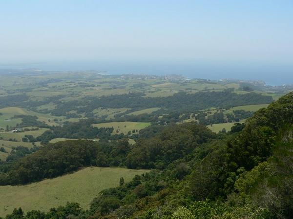 View to the coast from Mount Saddleback