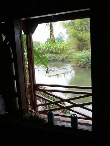 View from inside the hut