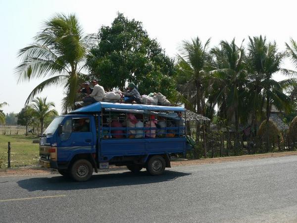 Typically overloaded Cambodian transport