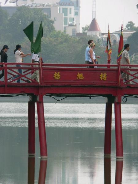 Huc bridge in Hoan Kiem lake
