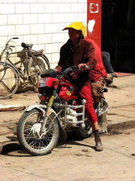 Monks on a motorbike