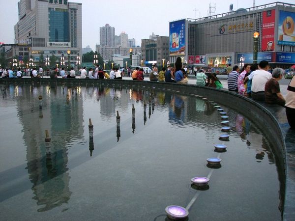 Fountain in Tianfu Square