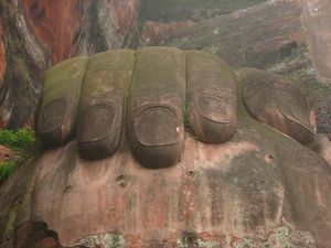 Giant Buddha's right hand